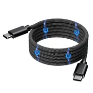 Maskownice do kabli - CHOETECH Kabel przewód USB-C 100W PD z organizerem magnetycznym 1.2m - czarny - miniaturka - grafika 1