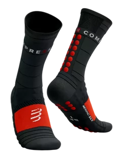 COMPRESSPORT Skarpetki biegowe zimowe PRORACING SOCKS WINTER black/high risk red - Skarpetki sportowe męskie - miniaturka - grafika 1