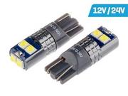 Żarówki samochodowe - Żarówka VISION W5W (T10) 12/24V 6x 3030 SMD LED, nonpolar, CANBUS, biała, 2 szt. - miniaturka - grafika 1