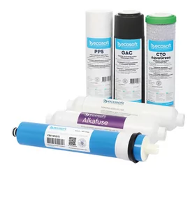 Ecosoft Pure Alkafuse Zestaw 6 filtrów do systemów odwróconej osmozy - Uzdatniacze wody - miniaturka - grafika 1