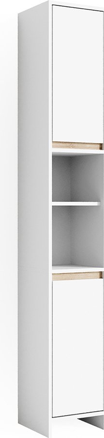 Vicco Szafka łazienkowa Emma, 30 x 190 cm, Biały/Sonoma