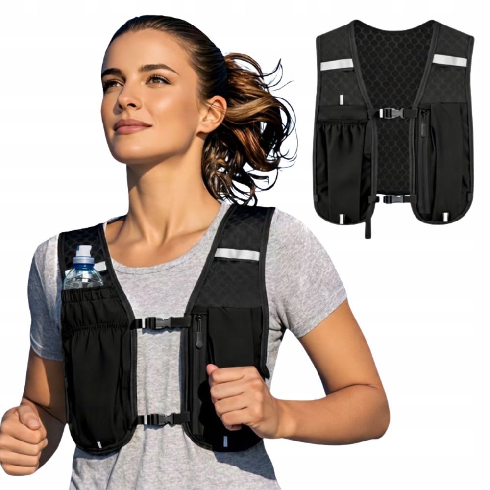 Lekka kamizelka plecak do biegania turystyczny z miejscem na butelkę sport