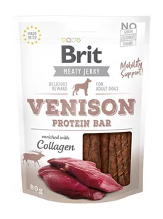 Brit BRIT Jerky Snack Venison 80g 44744-uniw - Przysmaki dla psów - miniaturka - grafika 1