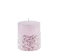 Świece - ŚWIECA WALEC 65X80 DIAMENT RÓŻ - miniaturka - grafika 1