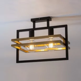 Merci lampa sufitowa 2-punktowa czarna/złota 32401 - Lampy sufitowe - miniaturka - grafika 1