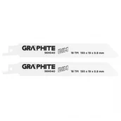 Brzeszczoty - GRAPHITE Brzeszczot do piły szablastej, BIM, 150 x 19 x 0.9 mm, 18TPI, kpl. 2 szt. TOP-56H040 - miniaturka - grafika 1