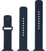 Akcesoria do smartwatchy - Fixed Silikonowy pasek Silicone Strap do Apple Watch 45 / 44 / 42 mm, granatowy - miniaturka - grafika 1