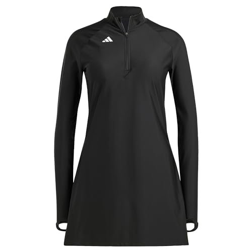 adidas Kobiety PADDED 3 STRIPES LONGSLEEVE SWIM TOP, Black, 6