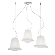 Lampy sufitowe - Lampa wisząca MEDUZA W-3 3xE27 - chrom/biały - miniaturka - grafika 1