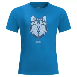 Koszulki dla dziewczynek - Jack Wolfskin Dziecięca koszulka BRAND WOLF T K sky blue - grafika 1
