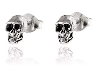 Kolczyki srebrne czaszka k2884 - 1g. - Kolczyki - miniaturka - grafika 1