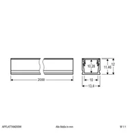 Akcesoria do oświetlenia - LEDart EVN EVN APFLAT7 aluminium 200cm, U, biały - miniaturka - grafika 1