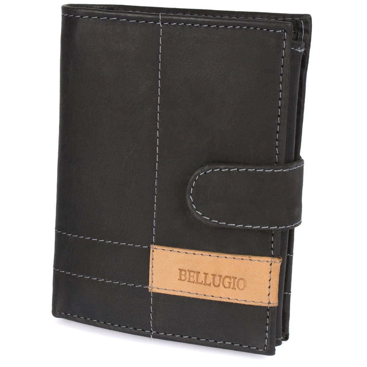 Portfel męski skórzany ALBERTO 123A czarny