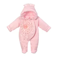 Pajacyki dla niemowląt - Pajac ocieplany Elizabeth różowy 62 - miniaturka - grafika 1