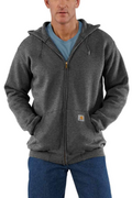 Bluzy sportowe męskie - Bluza męska z kapturem Carhartt Midweight Hooded Zip Sweatshirt 026 Carbon Heather - miniaturka - grafika 1