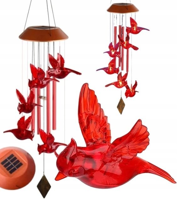 Lampa solarna KOLIBRY LED girlanda lampki solarne wiszące na balkon taras