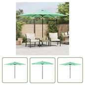 Parasole ogrodowe - The Living Store Parasol ogrodowy na stalowym słupku - zielony - 288x288x225 cm - Parasol Ogrodowy - miniaturka - grafika 1