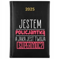 Notesy i bloczki - KALENDARZ DZIENNY CZARNY A5 2025 TRMINARZ PREZENT DLA POLICJANTKI WZORY - miniaturka - grafika 1