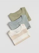 Bluzki dla niemowląt - Reserved - Bawełniany t-shirt 3 pack - jasnożółty - miniaturka - grafika 1