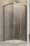 Kabiny prysznicowe - Radaway Idea Gold KDD Kabina prysznicowa kwadratowa 80x80x200,5 cm profile złote szkło przejrzyste 387061-09-01L+387061-09-01R - miniaturka - grafika 1