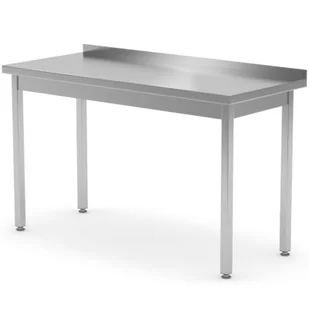 Stół blat roboczy stalowy przyścienny z rantem 120x70x85 cm - Hendi 812686 - Meble gastronomiczne - miniaturka - grafika 1