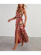 Sukienki - LA Angels Sukienka w kolorze czerwono-żółtym - miniaturka - grafika 1