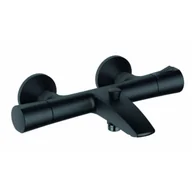 Baterie wannowe i prysznicowe - KLUDI 351013938 ZENTA SL bateria wannowo-natryskowa z termostatem; czarny mat - miniaturka - grafika 1