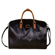 Torby podróżne - Czarba skórzana torba podróżna LEO - miniaturka - grafika 1