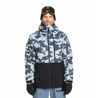 Kurtki narciarskie - Kurtka snowboardowa męska Quiksilver Mission Printed Block - miniaturka - grafika 1