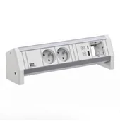 Gniazdka elektryczne - BACHMANN DESK 2xUTE 1xUSB A/C 22W 1xCM GST18 RAL9010 - miniaturka - grafika 1