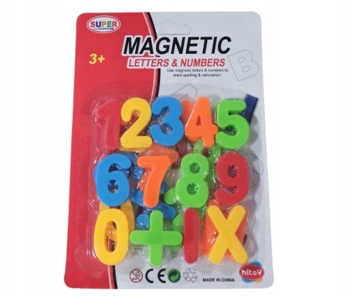 CYFRY CYFERKI LICZBY MAGNETYCZNE NA MAGNES MAGNESY NA LODÓWKĘ 26 SZTUK