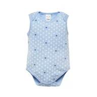 Body dla niemowląt - Body chłopięce bez rękawów, niebieskie, gwiazdki/Olimpias - miniaturka - grafika 1