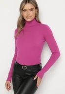 Swetry damskie - Fioletowy Golf Sweter z Wiskozą i Kaszmirem Zailaya - miniaturka - grafika 1