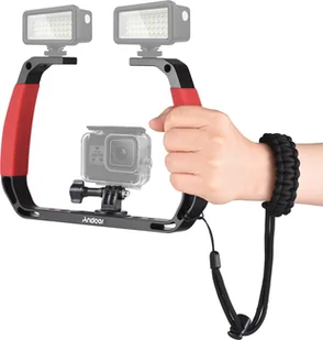 Zestaw do nurkowania podwodnego z kamerą sportową Andoer, ręczny stabilizator do kamery sportowej, zestaw do nurkowania w klatce z mocowaniem na zimną stopkę, pasek na rękę, kompatybilny z GoPro Hero 12/11/10, DJI Osmo Action 4/3/2, Insta360 - Akcesoria do kamer sportowych - miniaturka - grafika 1