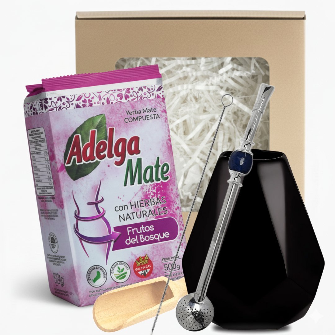 Zestaw PREZENTOWY Yerba Mate FIT: Adelga Mate Frutos del Bosque + Akcesoria