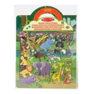 Przybory szkolne - Melissa&Doug Książeczka Wielorazowe Naklejki 3D SAFARI - miniaturka - grafika 1
