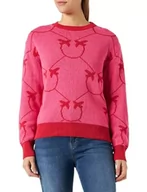 Swetry damskie - Pinko Damski sweter Abbey Road Jacqu Henley Shirt, Yr4_Fuxia/czerwony, L, Yr4_fuxia/Czerwony, L - miniaturka - grafika 1