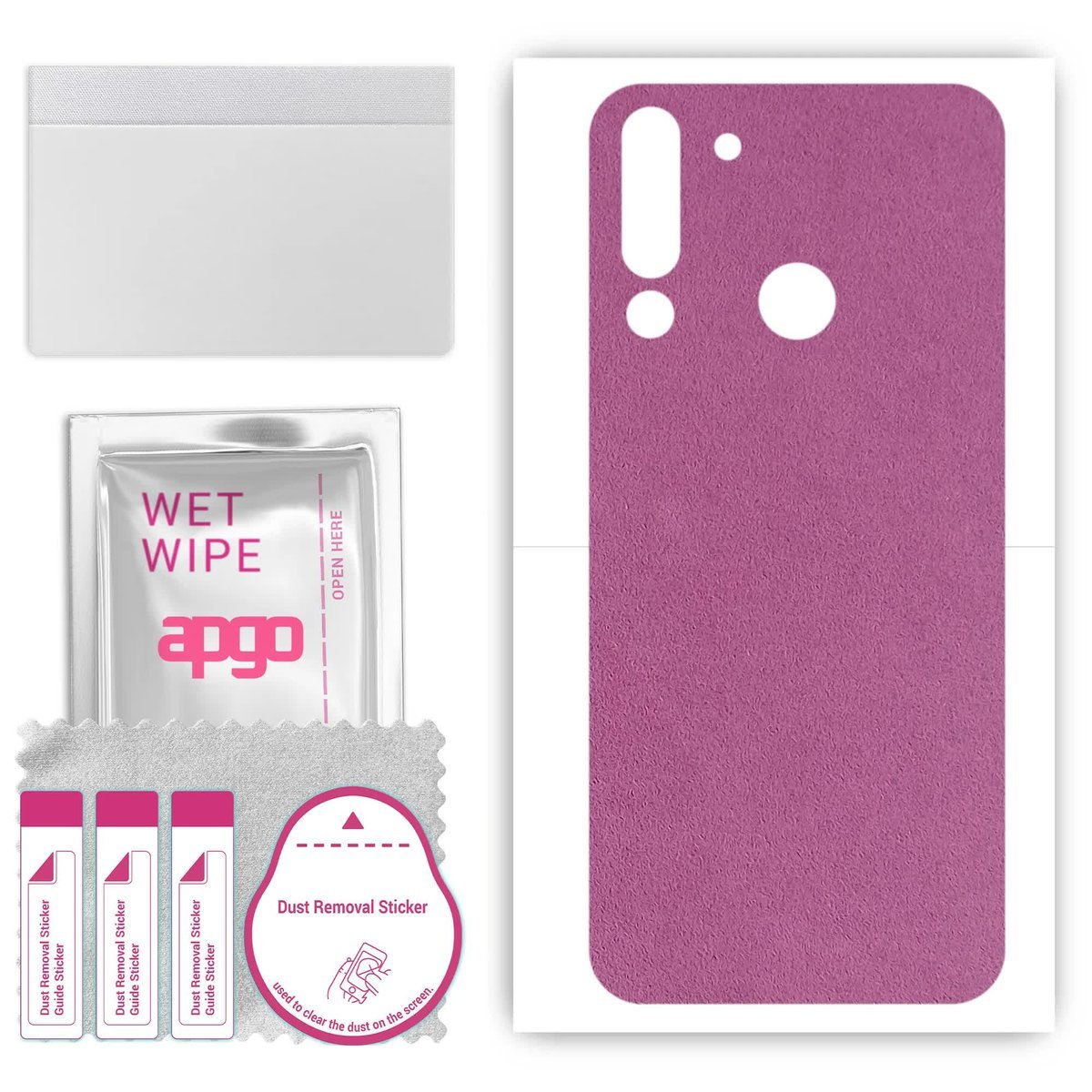 Folia naklejka skórka strukturalna na TYŁ Zamsz do HTC Wildfire E3 - Zamsz Fioletowy - apgo SKINS