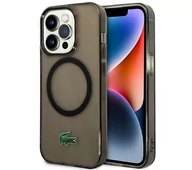 Etui i futerały do telefonów - Lacoste Transparent MagSafe do iPhone 14 Pro Czarny - miniaturka - grafika 1