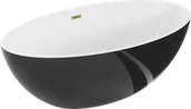 Wanny - Mexen Nike wanna wolnostojąca 175 x 100 cm, biała/czarna, przelew złoty - 54071751075-50 - miniaturka - grafika 1