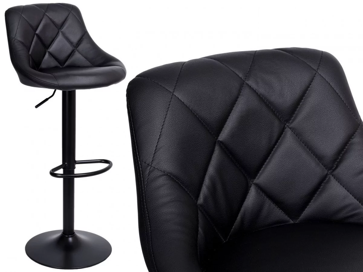 Krzesło barowe CYDRO BLACK czarne 5902340321690