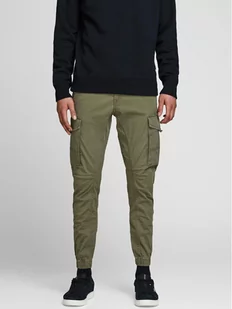 Jack&Jones Spodnie materiałowe Paul Flake 12141844 Zielony Tapered Fit - Spodnie męskie - miniaturka - grafika 1