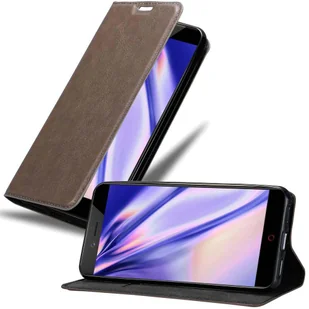 Etui Cadorabo na telefon komórkowy ZTE Nubia Z17 MINI w kolorze brązowym z magnetycznym zamknięciem - Etui i futerały do telefonów - miniaturka - grafika 1