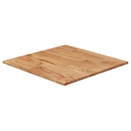 Blaty meblowe i parapety okienne - Kwadratowy blat do stolika, jasnobrązowy, 50x50x1,5 cm, dębowy - miniaturka - grafika 1
