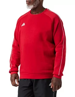 Bluzy męskie - Adidas męska bluza Core 18 - s czerwony/biały (power red/White) CV3961 - grafika 1