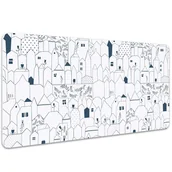 Podkładki na biurko - Mata na biurko dla dzieci Architektura domy 100x50 cm - miniaturka - grafika 1