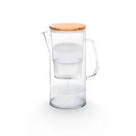 Dzbanki i imbryki - Lauben Glass Water Filter Jug 32GW, 3.2L, Szklany Dzbanek Filtrujący, Bambusowa Pokrywka, 4-stopniowa Filtracja, Antypoślizgowe Dno - miniaturka - grafika 1