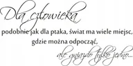 Naklejki na ścianę - Napis na ścianę, naklejka 75x38cm wybór koloru - Dla człowieka - 107 - miniaturka - grafika 1