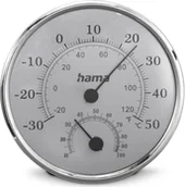 Termometry domowe - Termometr i higrometr HAMA "Saipan", srebrny/szary (00222236) - miniaturka - grafika 1