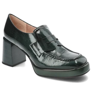 Zielone Półbuty Hispanitas Buty Na Słupku - Półbuty damskie - miniaturka - grafika 1